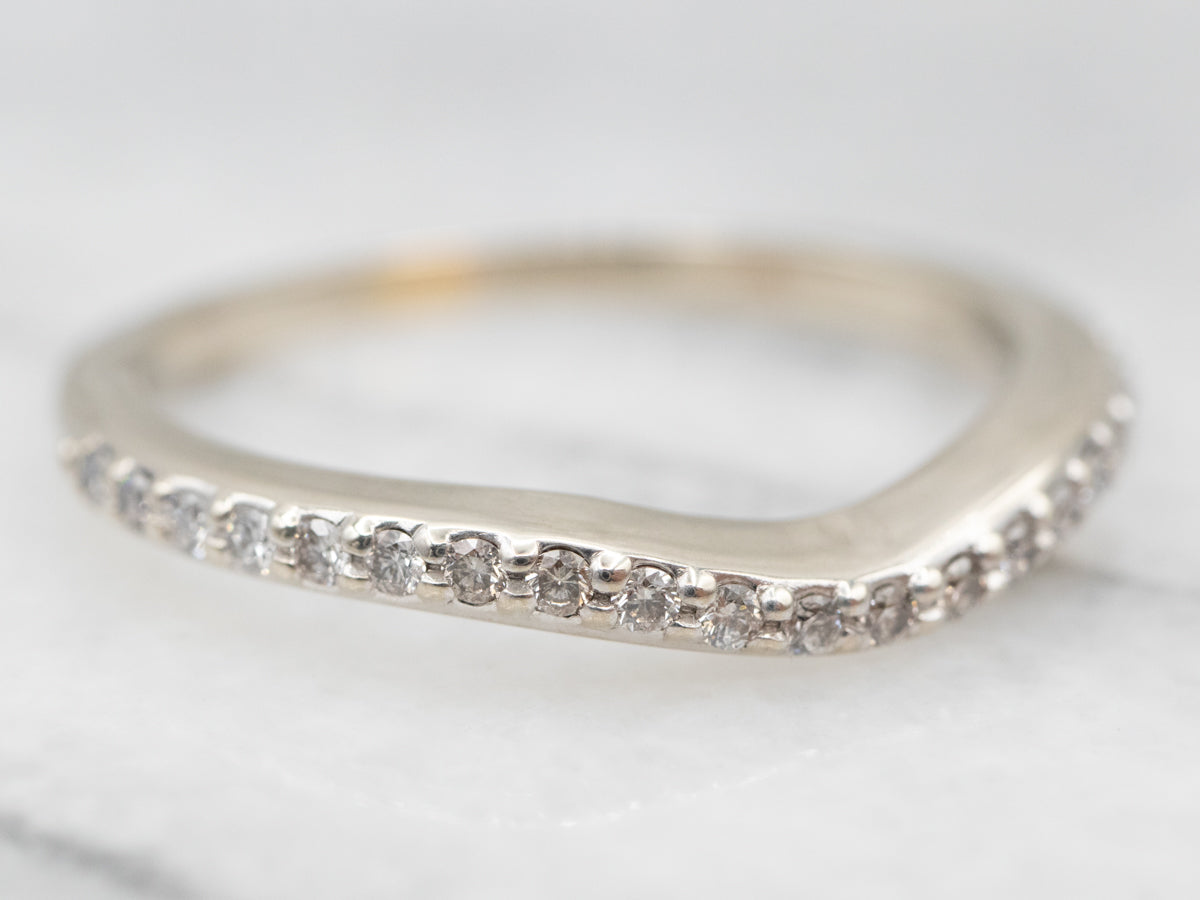 White Gold Diamond Guard Band