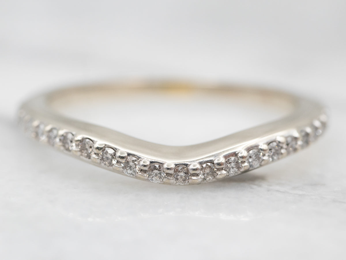 White Gold Diamond Guard Band