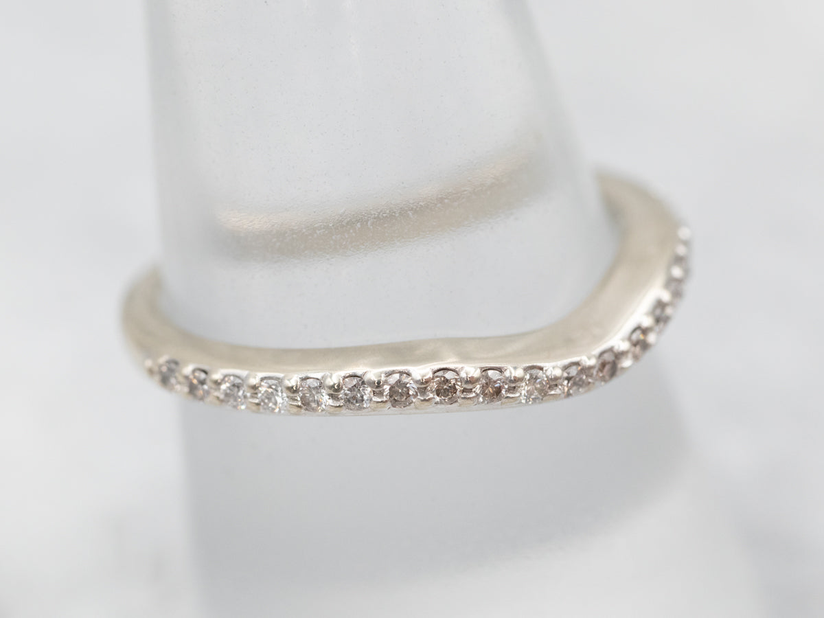 White Gold Diamond Guard Band