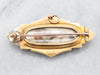 Bloomed Gold Old Mine Cut Diamond Victorian Mourning Brooch