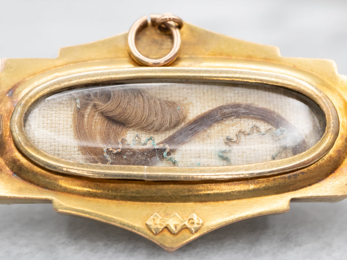 Bloomed Gold Old Mine Cut Diamond Victorian Mourning Brooch