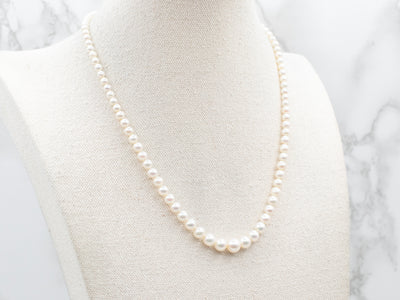 Graduated Pearl Beaded Necklace