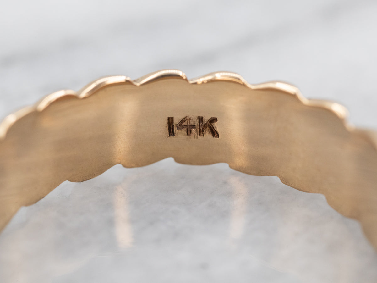 Vintage Gold Wide Twist Band