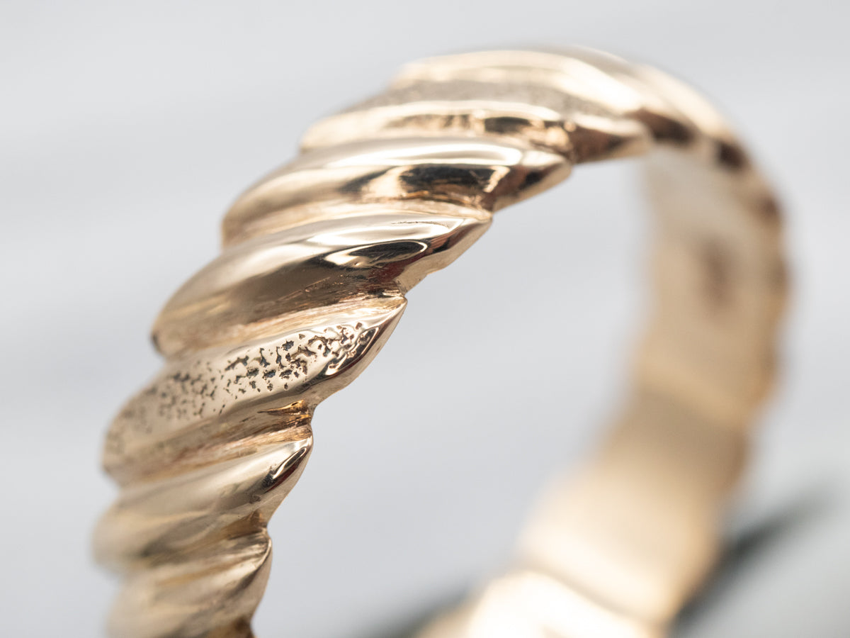 Vintage Gold Wide Twist Band