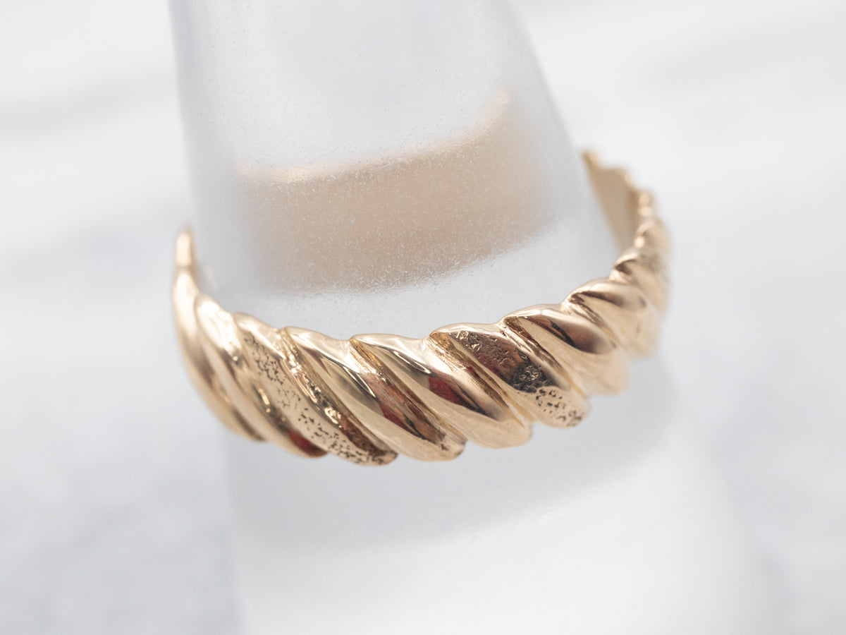 Vintage Gold Wide Twist Band