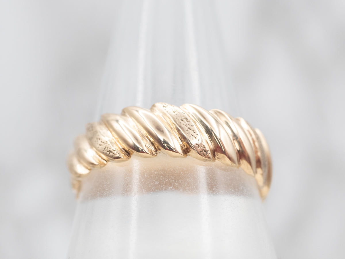 Vintage Gold Wide Twist Band