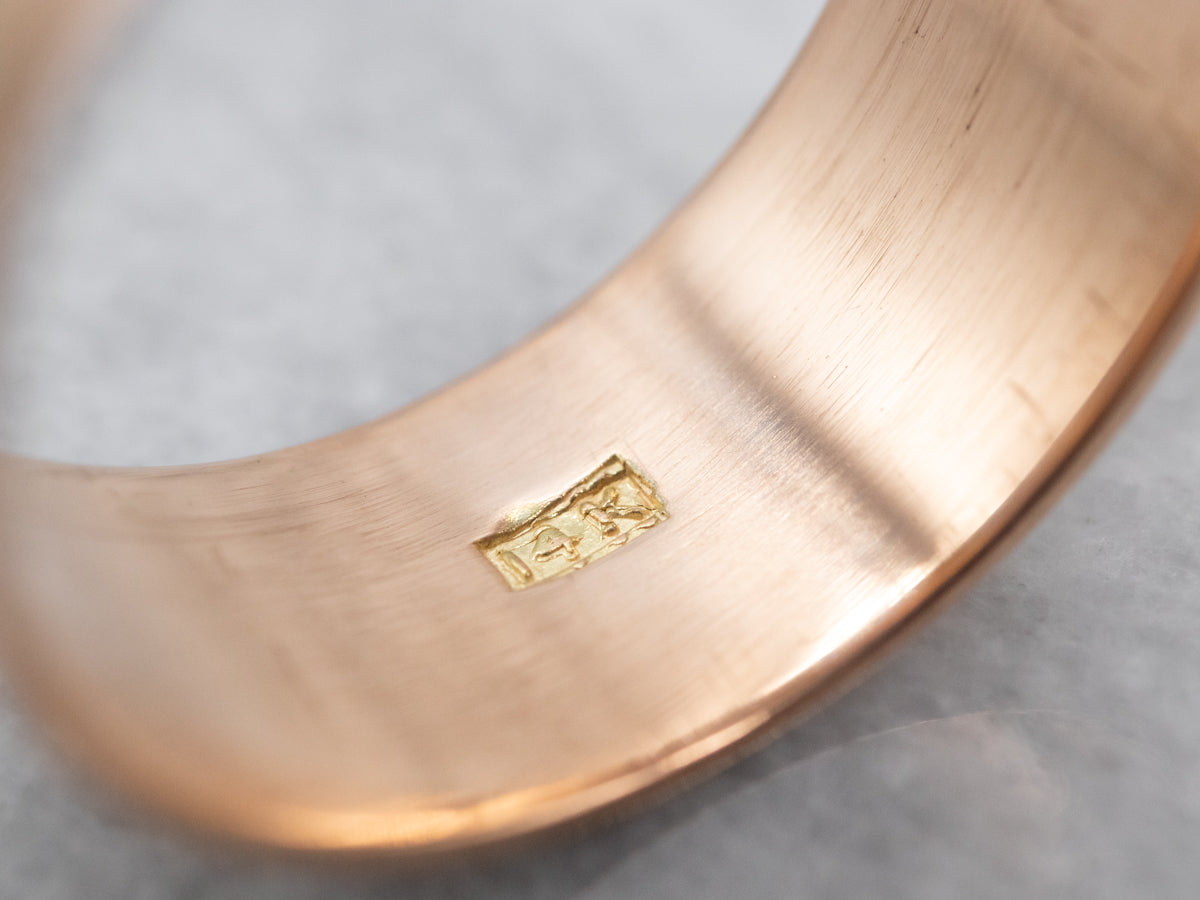 Antique Rose Gold Patterned Cigar Band