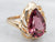 Vintage Gold Pink Tourmaline Solitaire Ring