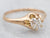 Antique Old Mine Cut Diamond Belcher Set Engagement Ring