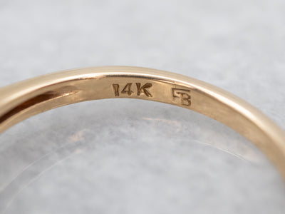 Retro Era Diamond Engagement Ring with Diamond Accents