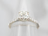 GIA Certified Diamond Engagement Ring with Diamond Accents