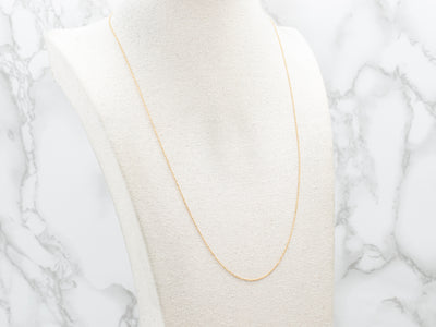Yellow Gold Bead Chain with Spring Ring Clasp
