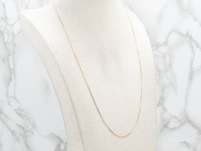 Yellow Gold Box Chain with Lobster Clasp