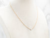 Two Tone Diamond Necklace with Spring Ring Clasp