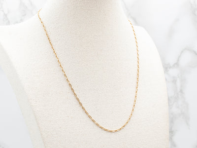 Yellow Gold Anchor Link Chain with Lobster Clasp