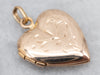Vintage Gold Etched Heart Locket