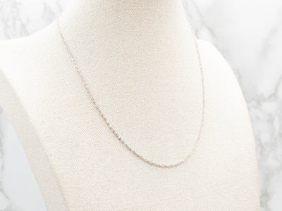 White Gold Singapore Chain with Lobster Clasp