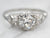 Late Art Deco European Cut Diamond Engagement Ring