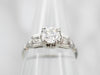Late Art Deco European Cut Diamond Engagement Ring