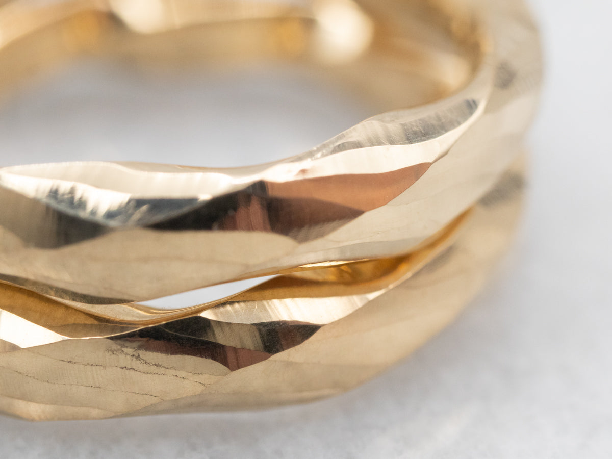 Pendientes de aro huecos de oro amarillo