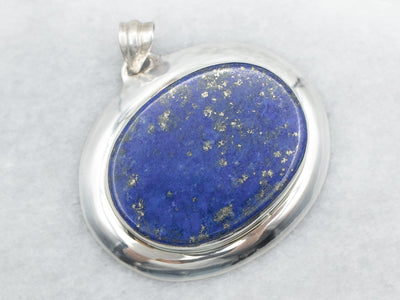 Sterling Silver East-to-West Lapis Pendant