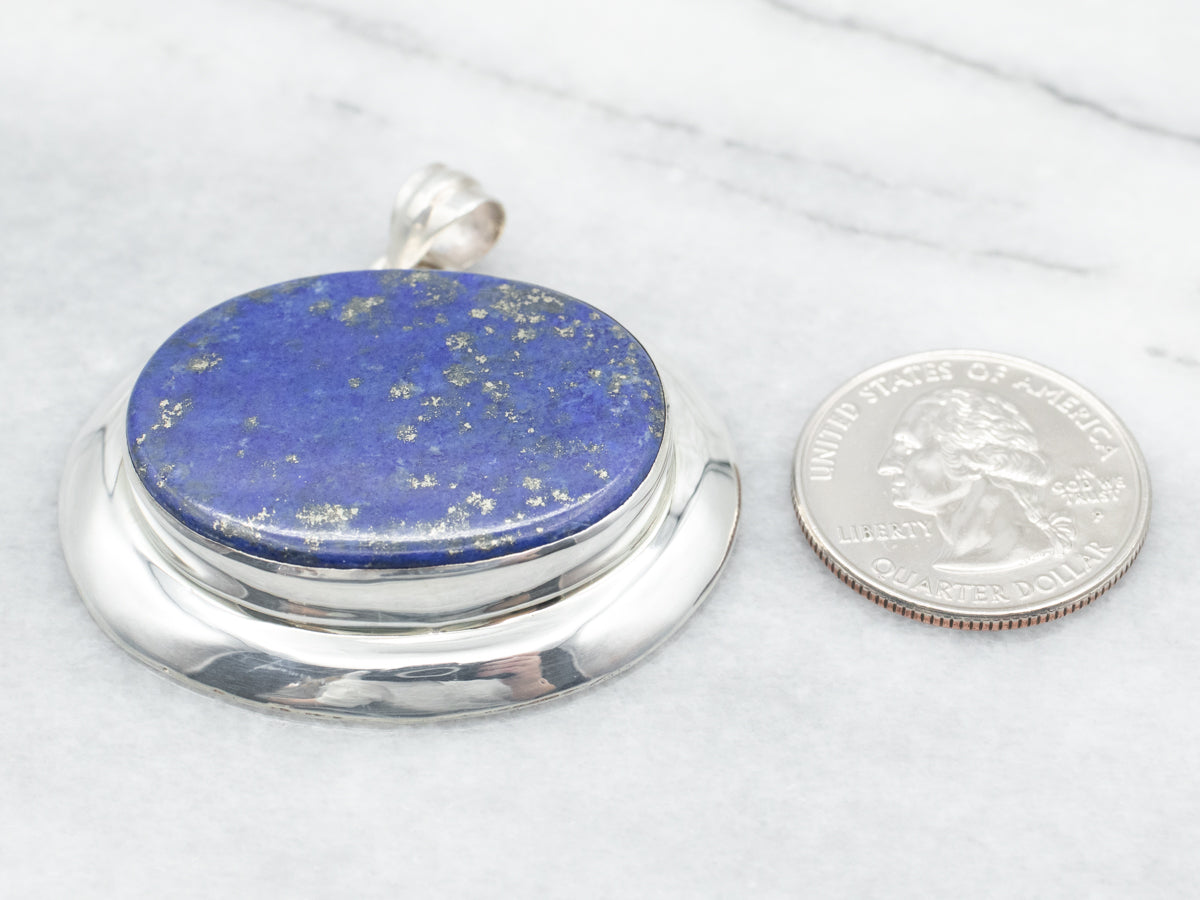 Sterling Silver East-to-West Lapis Pendant