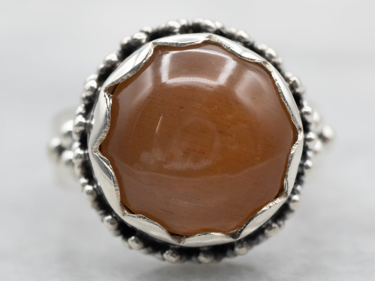 Sterling Silver Star Sunstone Ring