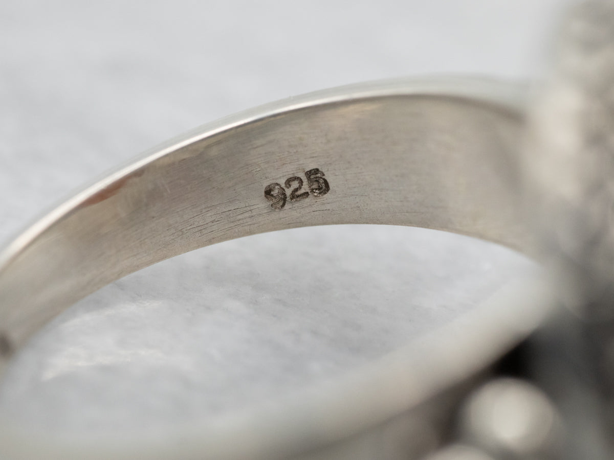 Sterling Silver Star Sunstone Ring