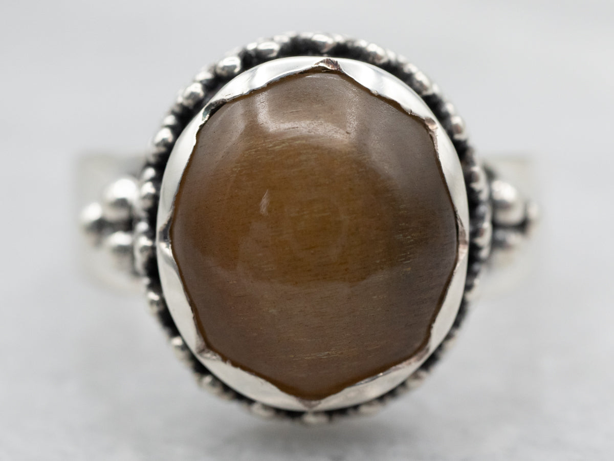 Sterling Silver Star Sunstone Ring