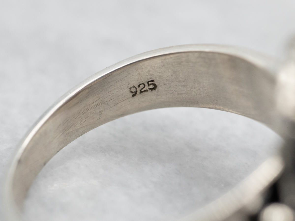 Sterling Silver Star Sunstone Ring