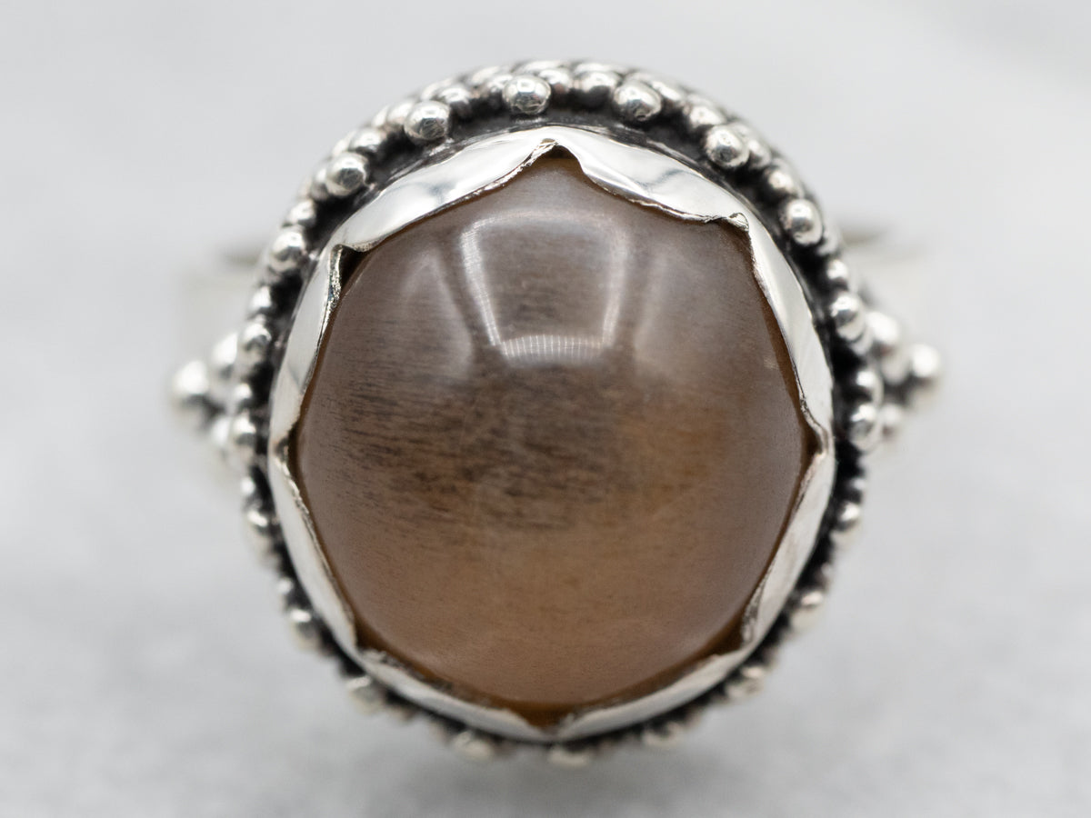 Sterling Silver Star Sunstone Ring
