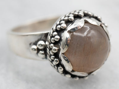 Sterling Silver Star Sunstone Ring