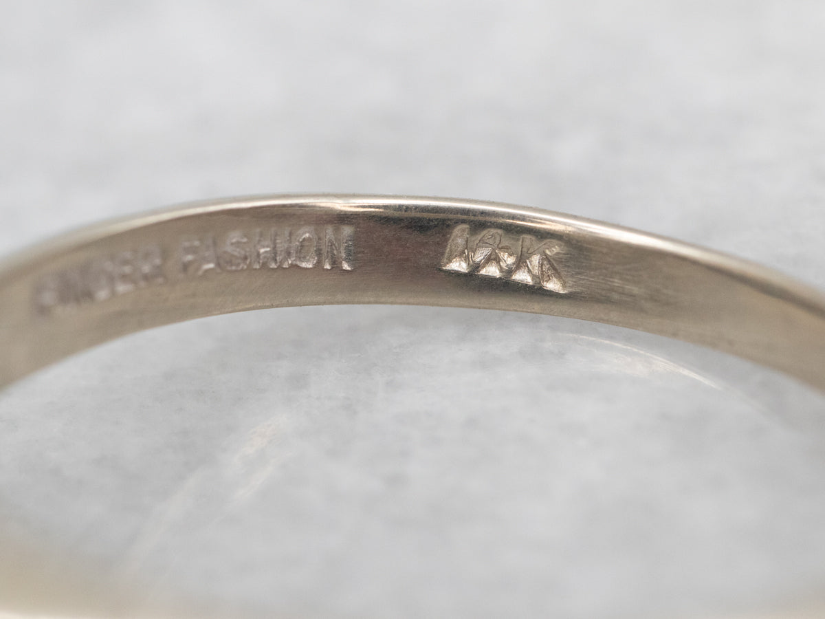 Sleek White Gold Amethyst Solitaire Ring