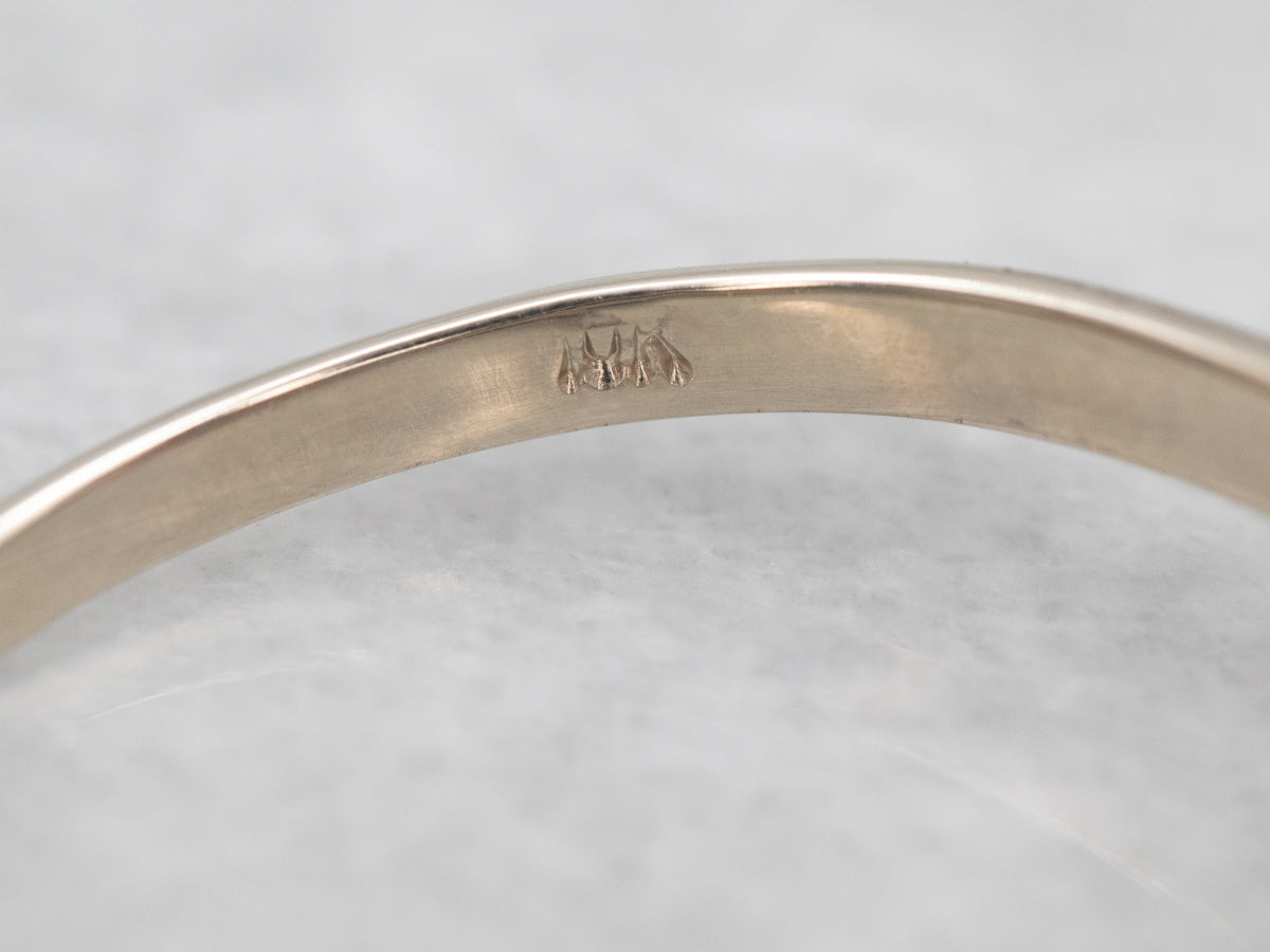 White Gold Pink Tourmaline Solitaire Ring