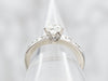 Modern Platinum GIA Certified Diamond Engagement Ring