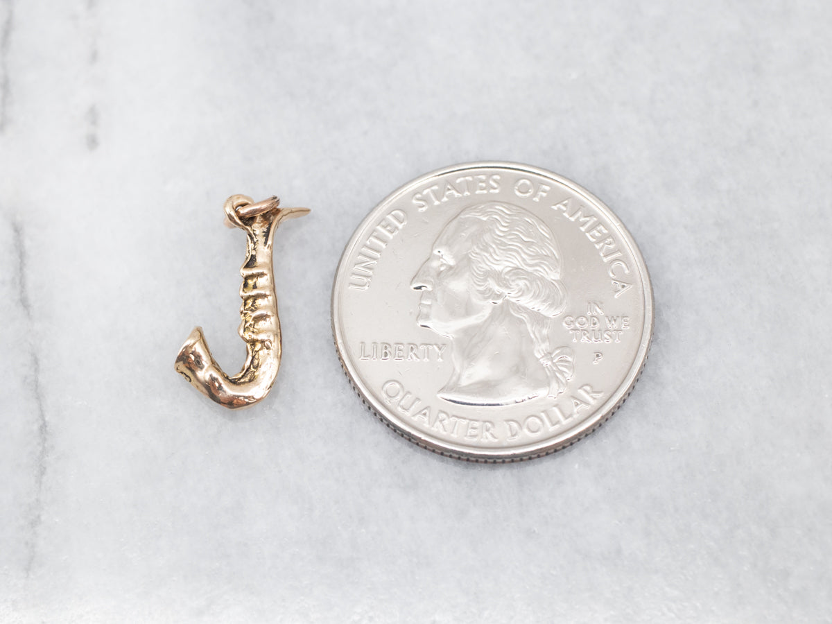 Yellow Gold Saxophone Charm