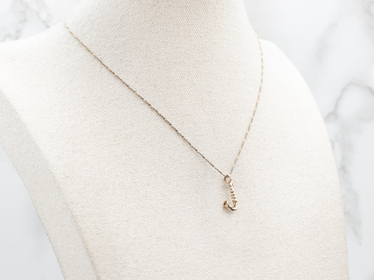 Yellow Gold Saxophone Charm