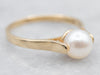 Classic Pearl Solitaire Ring