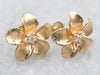 Diamond Centered Flower Stud Earrings