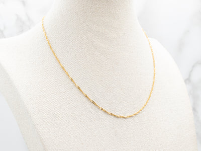 Yellow Gold Singapore Chain with Lobster Clasp