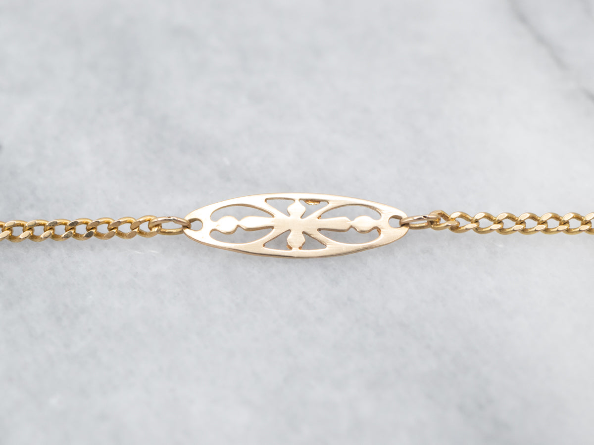 Italian Gold Filigree Link Chain