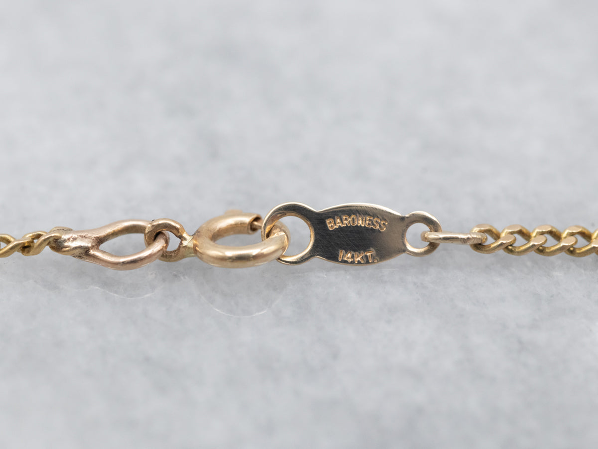 Italian Gold Filigree Link Chain