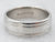 Platinum Wedding Band with Grooved Edge