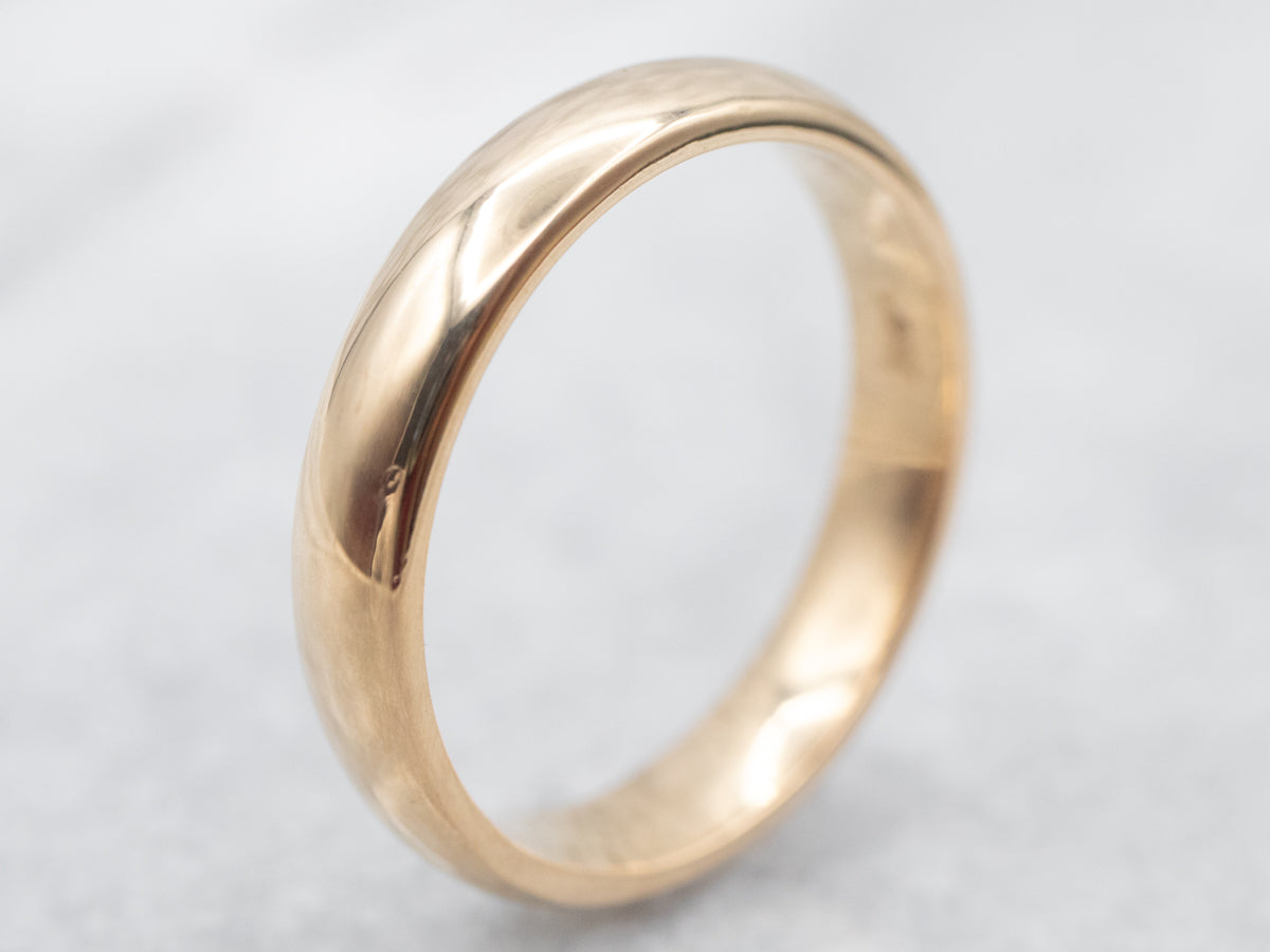 Yellow Gold Plain Wedding Band
