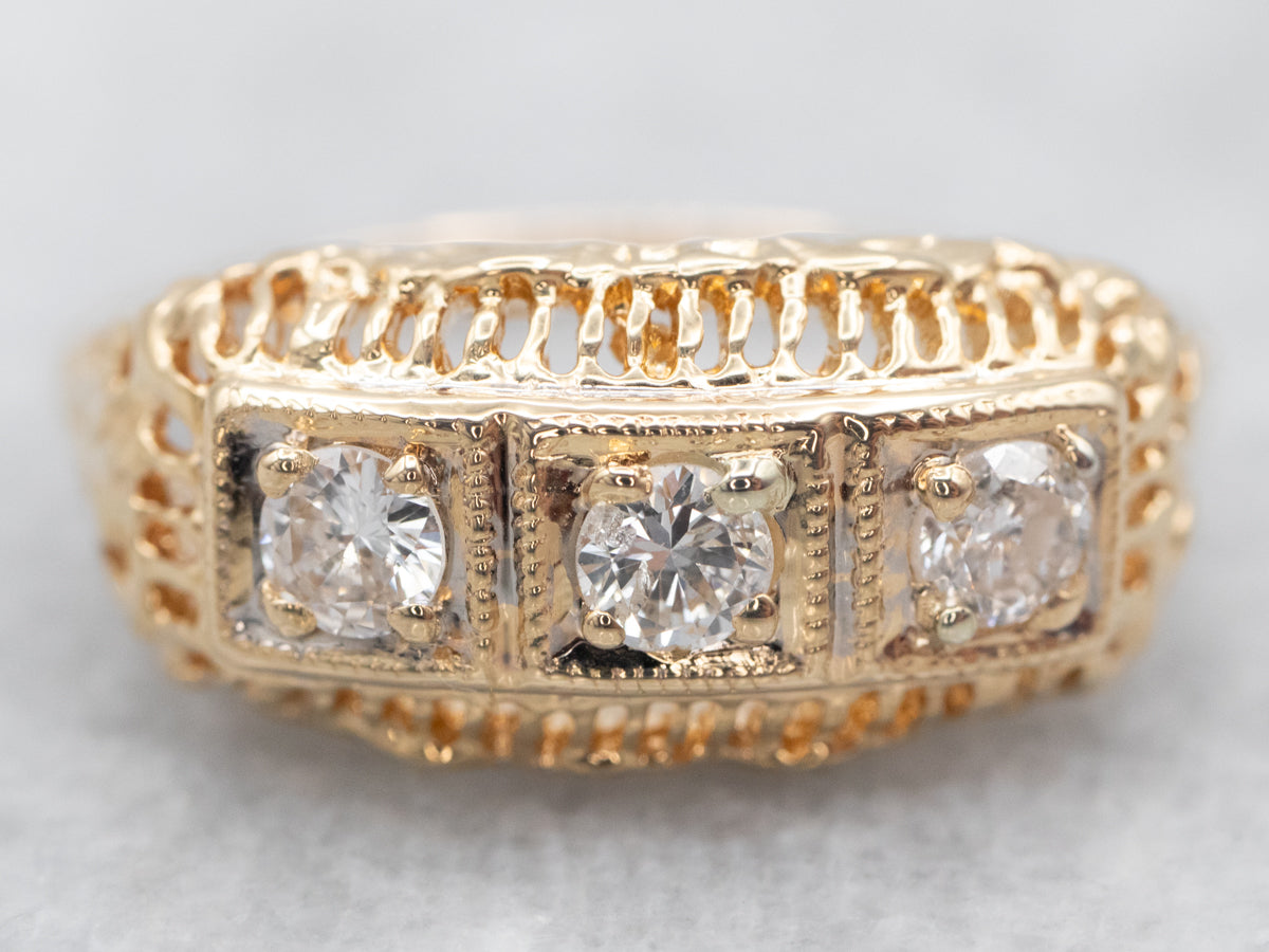 Yellow Gold Diamond Engagement Ring