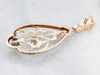 Antique Floral Diamond Lavalier Pendant