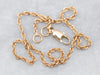 Yellow Gold Rope Twist Chain Bracelet with Lobster Clasp