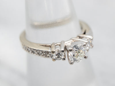 Luxurious White Gold Diamond Engagement Ring