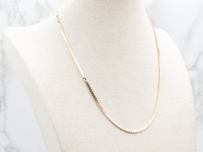 Yellow Gold Serpentine Chain with Lobster Clasp