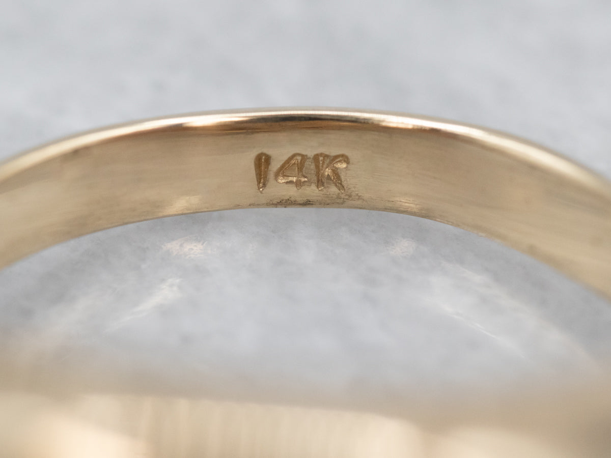 Yellow Gold Yin Yang  Diamond Cluster Ring